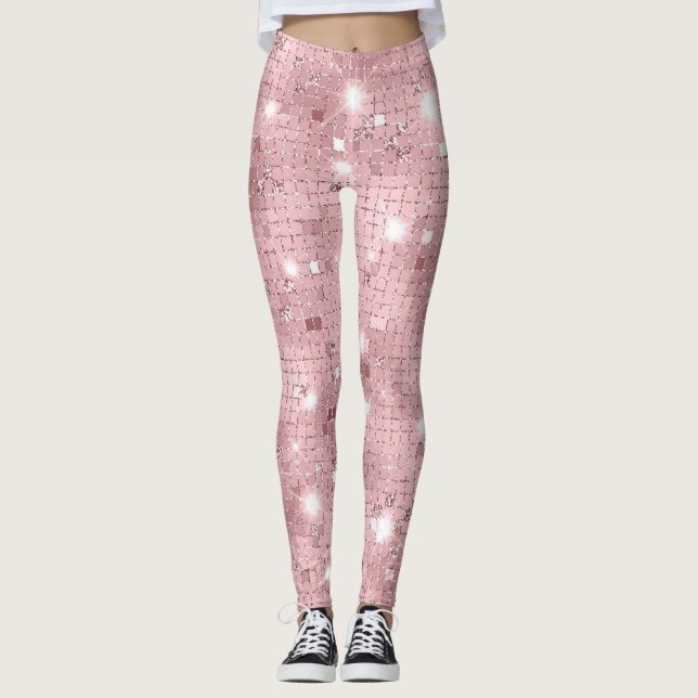 Sparkle Luxus Pink Leggings (Vorderseite)