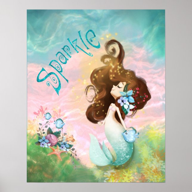 Sparkle Mermaid Poster (Vorne)