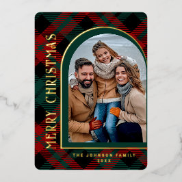 Sparkle Modernes Weihnachts-FOTO Gruß Gold Folien Feiertagskarte