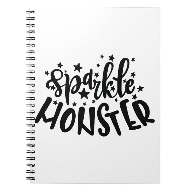 Sparkle Monster Halloween Notizblock (Vorderseite)