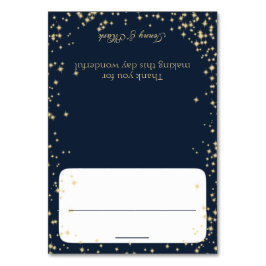 Sparkle Navy Blue Sitzkarte Tischnummer