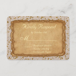 Sparkle Papyrus Alcient Wedding RSVP Karte