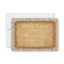 Sparkle Papyrus Alcient Wedding RSVP