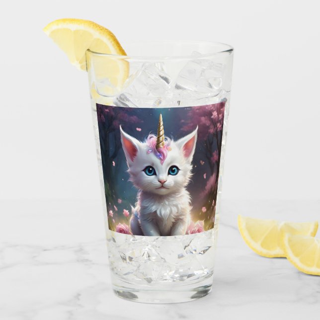 "Sparkle Paws: Die verzauberte Einhornkugel" Glas (Vorderseite Ice)