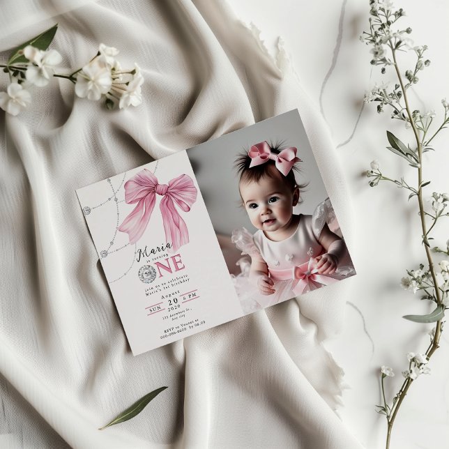 Sparkle Pink Coquette Bow 1. Einladung (Von Creator hochgeladen)
