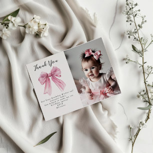 Sparkle Pink Coquette Bow 1. Einladung