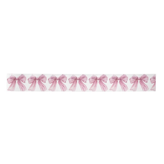 Sparkle Pink Coquette Bow 1. Satinband (Vorderseite)