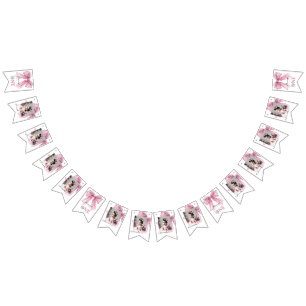 Sparkle Pink Coquette Bow 1. Wimpelkette
