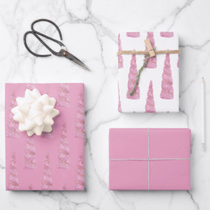 Sparkle Pink Gold Glam Unicorn Geburtstag Geschenkpapier Set