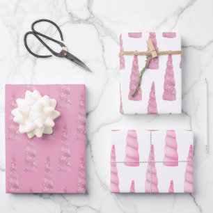 Sparkle Pink Gold Glam Unicorn Geburtstag Geschenkpapier Set