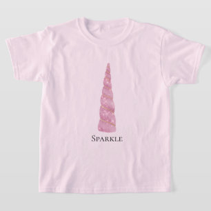 Sparkle Pink Gold Glam Unicorn T-Shirt