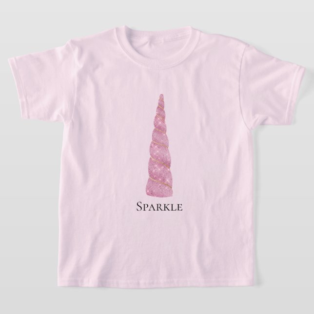 Sparkle Pink Gold Glam Unicorn T-Shirt (Ablage )