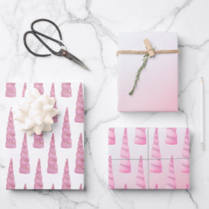 Sparkle Pink White Glam Unicorn Geburtstag Geschenkpapier Set