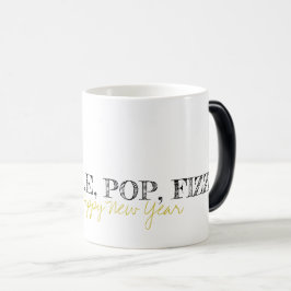 Sparkle Pop Fizz Fappy Neujahr Schwarzer Gold Spaß Verwandlungstasse