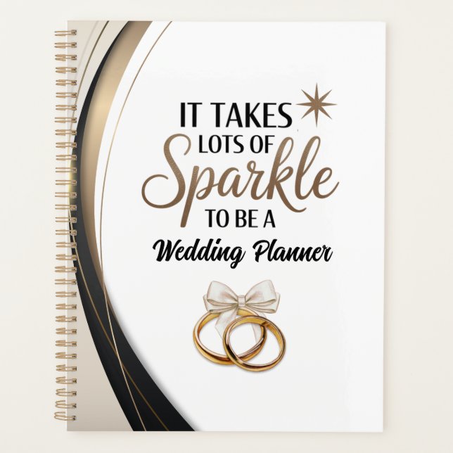 Sparkle Quote Geschenk für Hochzeitsplaner Planer (Vorderseite)