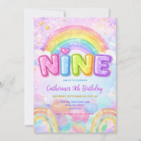 Sparkle Regenbogen 9. Geburtstagsfeier