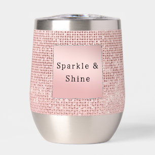 Sparkle Rose Gold Glam Brown Glitzer