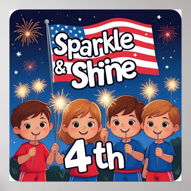 Sparkle & Shine 4th Celebration Poster Download (Vorne)