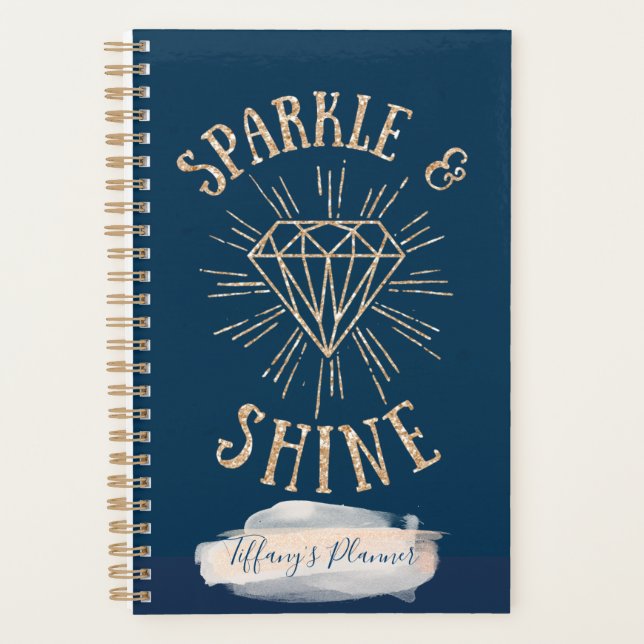 Sparkle & Shine Personalisierter Planer (Vorderseite)