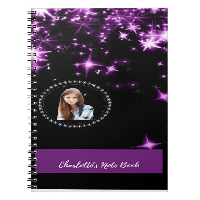 Sparkle & Shine: Personalisiertes Foto-Notebook Notizblock (Vorderseite)
