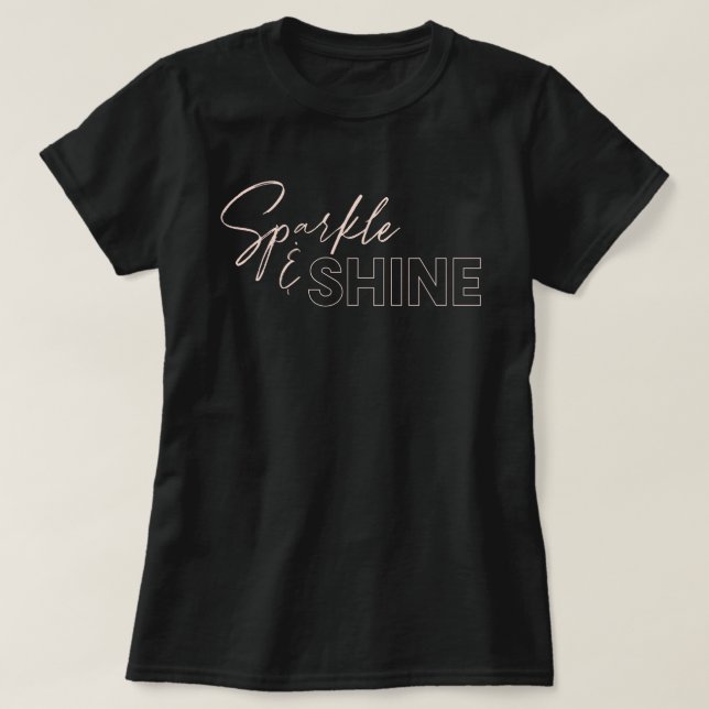 Sparkle & Shine Stilvoll rosa Typografisches Schwa T-Shirt (Design vorne)