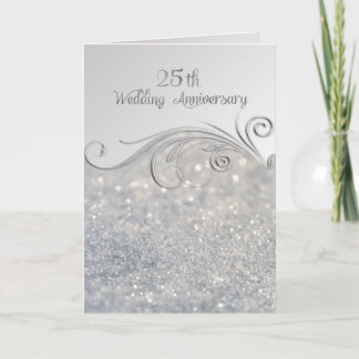 Sparkle Silver Einladung zum 25. Hochzeitstag