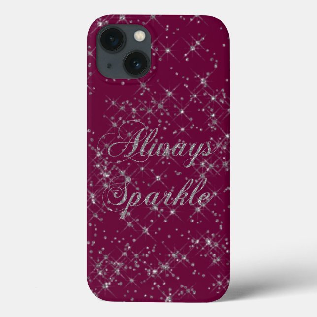 Sparkle Silver Glitzer Case-Mate iPhone Hülle (Rückseite)