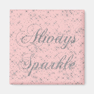 Sparkle Silver Glitzer Magnet
