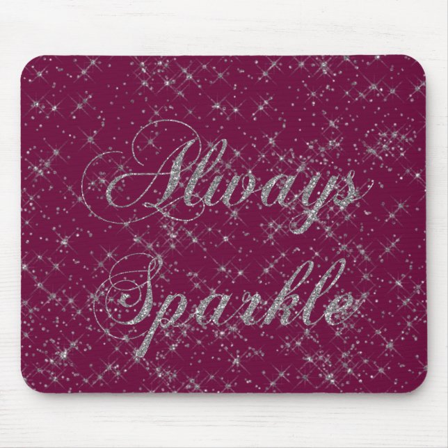Sparkle Silver Glitzer Mousepad (Vorne)