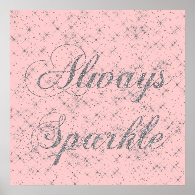 Sparkle Silver Glitzer Poster (Vorne)