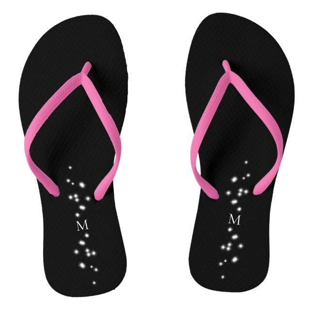 Sparkle Sparkle Little Star Black Starlight Flip Flops (Fußbett)