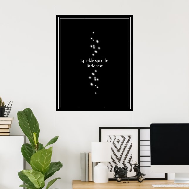 Sparkle Sparkle Little Star Black Starlight Poster (Heimbüro)