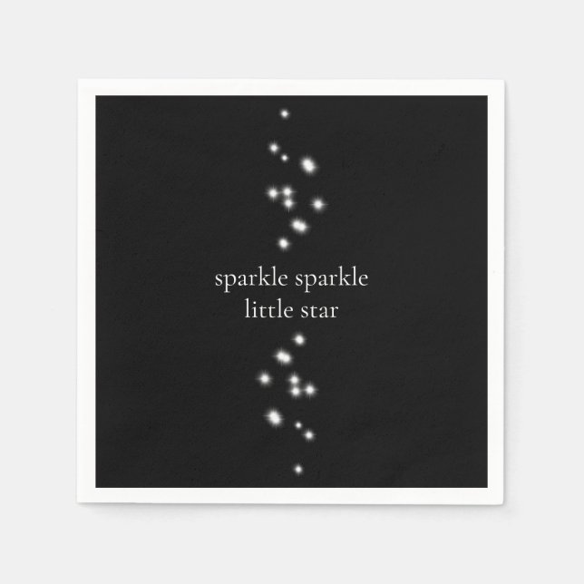 Sparkle Sparkle Little Star Black Starlight Serviette (Vorderseite)