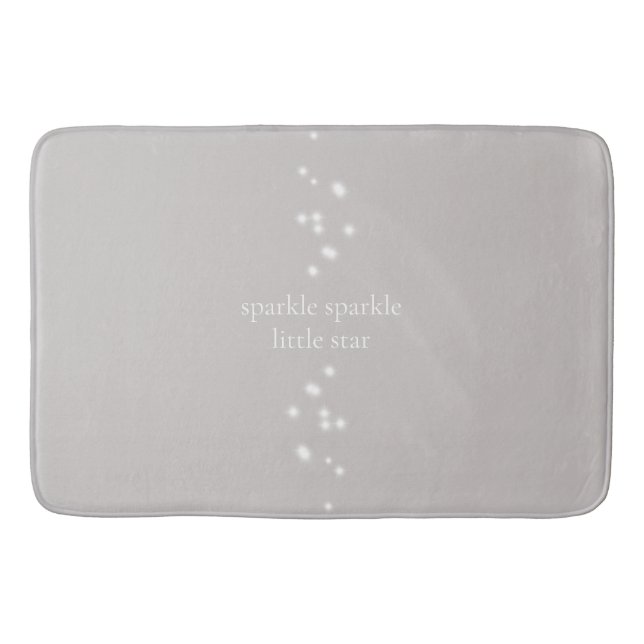 Sparkle Sparkle Little Star Silver Grau Starlight Badematte (Vorderseite)