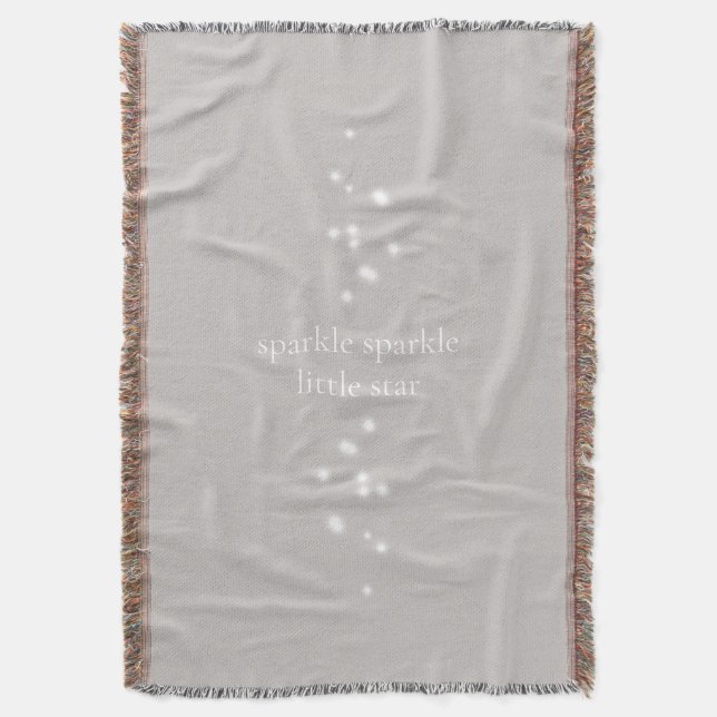 Sparkle Sparkle Little Star Silver Grau Starlight Decke (Vorderseite Vertikal)