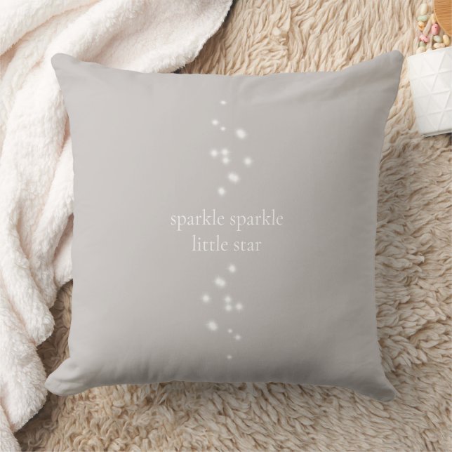 Sparkle Sparkle Little Star Silver Grau Starlight Kissen (Decke)