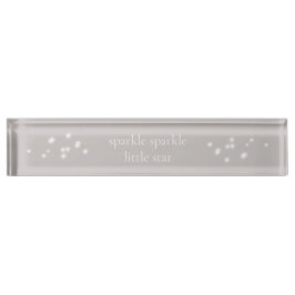 Sparkle Sparkle Little Star Silver Grau Starlight Namensplakette