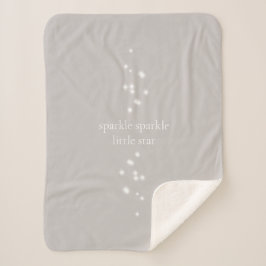 Sparkle Sparkle Little Star Silver Grau Starlight Sherpadecke