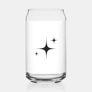 Sparkle Star Modernes Trinkglas | Minimalistisch B Dosenglas