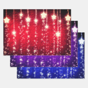 Sparkle Stars Holiday Geschenkpapier Set