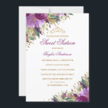 Sparkle Tiara Amethyst Lila Floral 16 . Geburtstag Einladung<br><div class="desc">Mehr Blumenladen 16 . Geburtstag Geburtstag Einladungen im Little Bayleigh Store! Wir haben Kunstwerke von: www.createthecut.com</div>