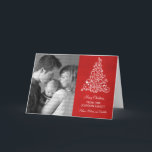Sparkle Tree Chalkboard Holiday Card, rot Feiertagskarte<br><div class="desc">Die trendige und stilvolle Sparkle Tree Chalkboard Foto Grußkarte in Rot mit einem Chalkboard-Look Hintergrund und einem eleganten Weihnachtsbaum. Diese schicke Karte eignet sich hervorragend, um Freunden und der Familie Urlaubswünsche zu senden. Passen Sie sich mit Ihrem eigenen Foto und dem personalisierten Gruß Ihrer Wahl an. Klicken Sie auf "Anpassen",...</div>