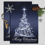Sparkle Tree Elegante Weihnachtskarte Feiertagskarte<br><div class="desc">Festliche und elegante Weihnachtsgrüßkarte</div>