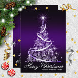 Sparkle Tree Elegante Weihnachtskarte Feiertagskarte<br><div class="desc">Festliche und elegante Weihnachtsgrüßkarte</div>