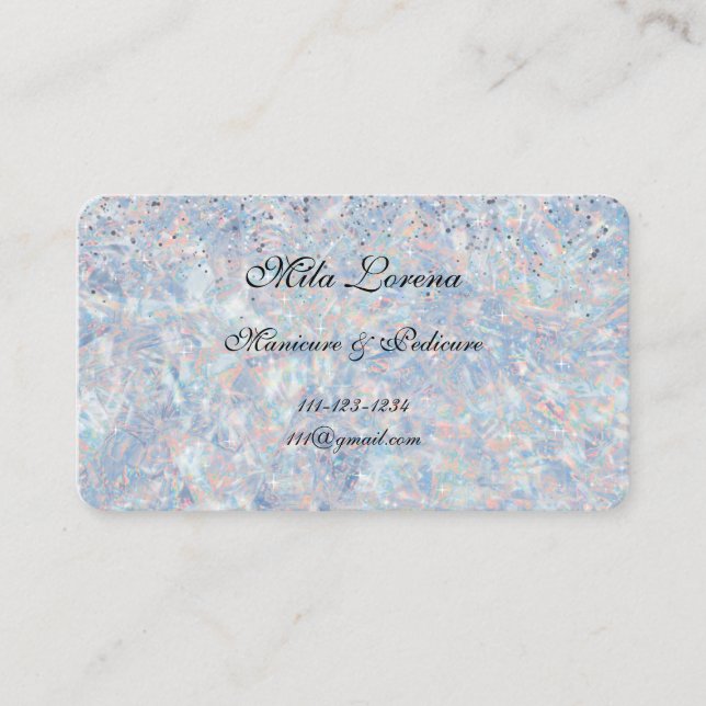 SPARKLE UND SCHEIN MIT UNSEREM OPAL THEMA VISITENKARTE (Vorderseite)