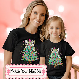 Sparkle und Shine Coquette Glitzer Weihnachtsbaum T-Shirt