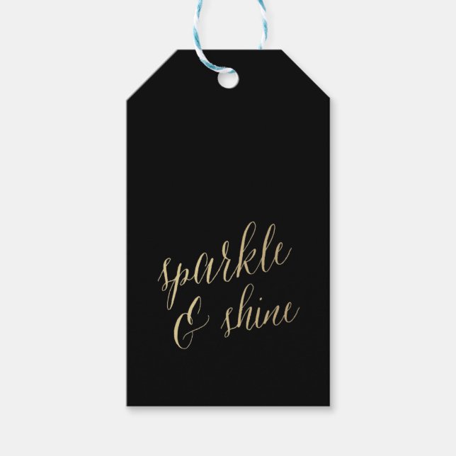 SPARKLE- UND SHINE-Gift-Tags Geschenkanhänger (Vorderseite)