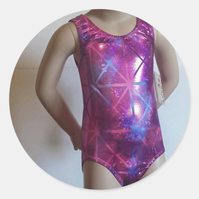 Sparkle und Shine Leotard Lover Runder Aufkleber (Vorderseite)