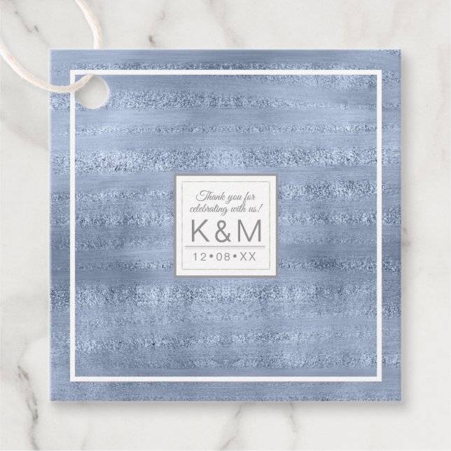 Sparkle Wedding Blue ID515 Geschenkanhänger (Vorderseite)