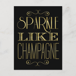 Sparkle wie Champagne Postkarte